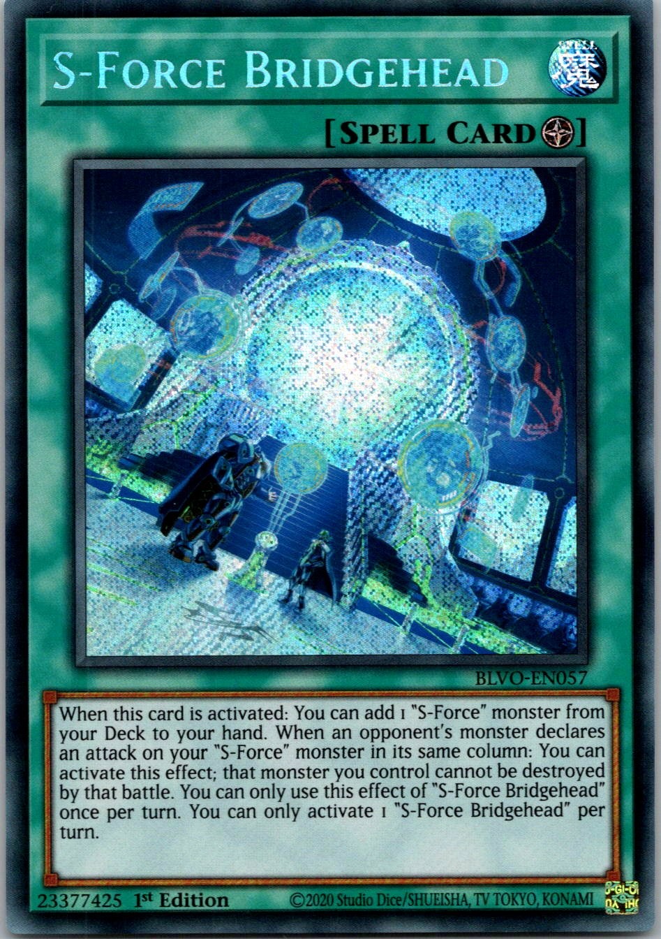 Yugioh S-Force Bridgehead BLVO-EN057 1st Edition Secret Rare NM