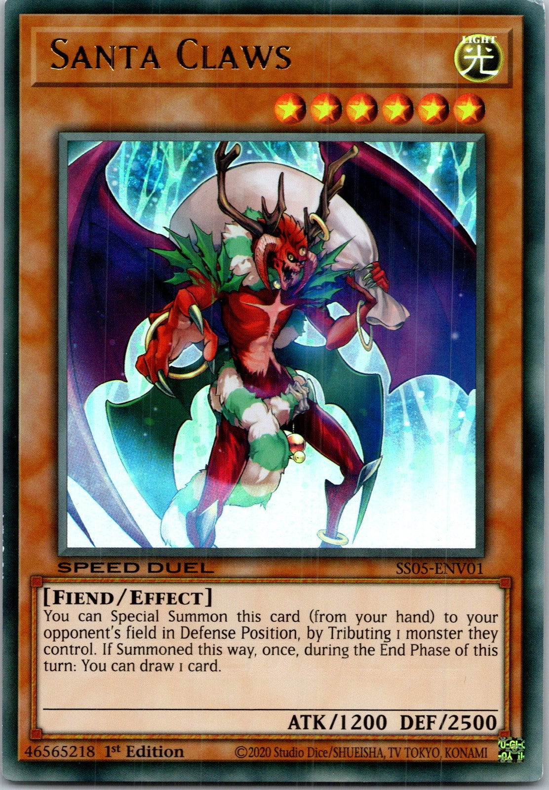 Yugioh Santa Claws SS05-ENV01 1st Edition Ultra Rare NM