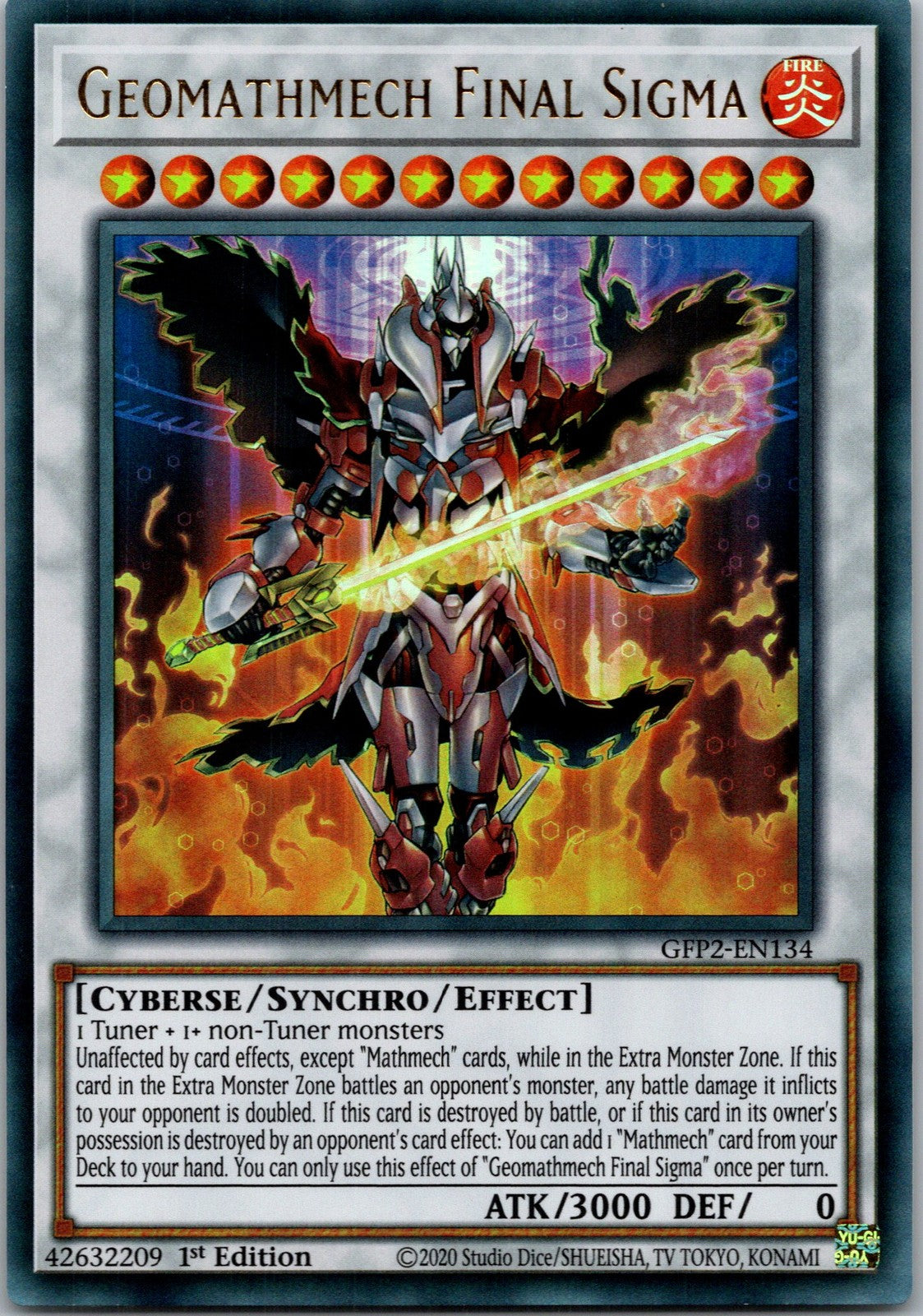 Yugioh Geomathmech Final Sigma GFP2-EN134 1st Edition Ultra Rare NM