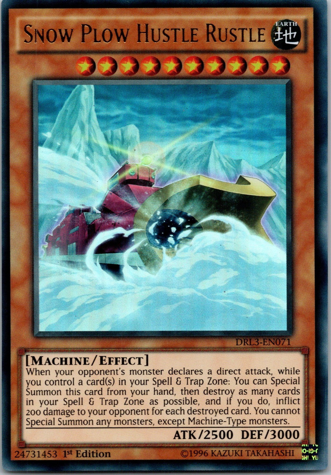 Yugioh Snow Plow Hustle Rustle DRL3-EN071 1st Edition Ultra Rare NM