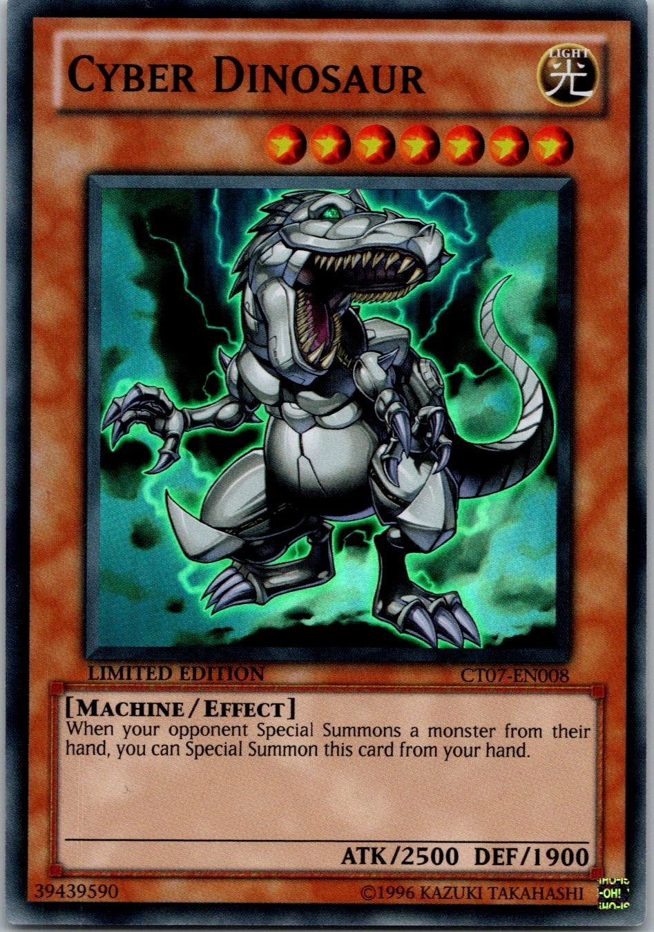 Yugioh Cyber Dinosaur CT07-EN008 Limited Edition Super Rare NM