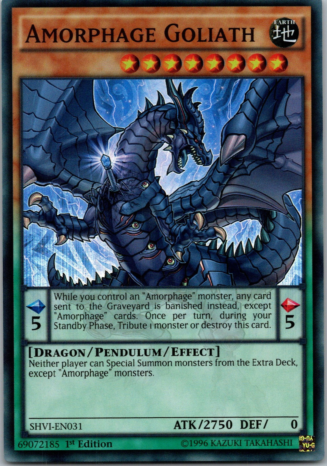 Yugioh Amorphage Goliath SHVI-EN031 1st Edition Super Rare NM