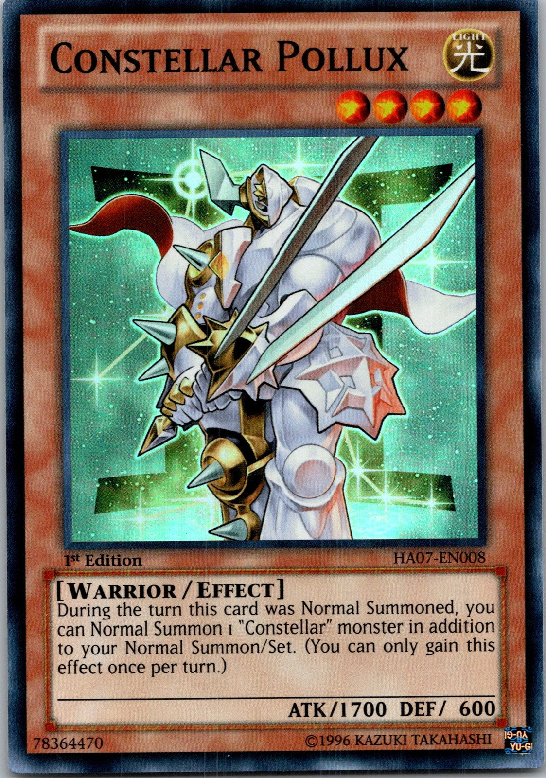 Yugioh Constellar Pollux HA07-EN008 1st Edition Super Rare NM