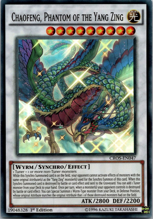 Yugioh Chaofeng, Phantom of the Yang Zing CROS-EN047 1st Edition Super Rare NM