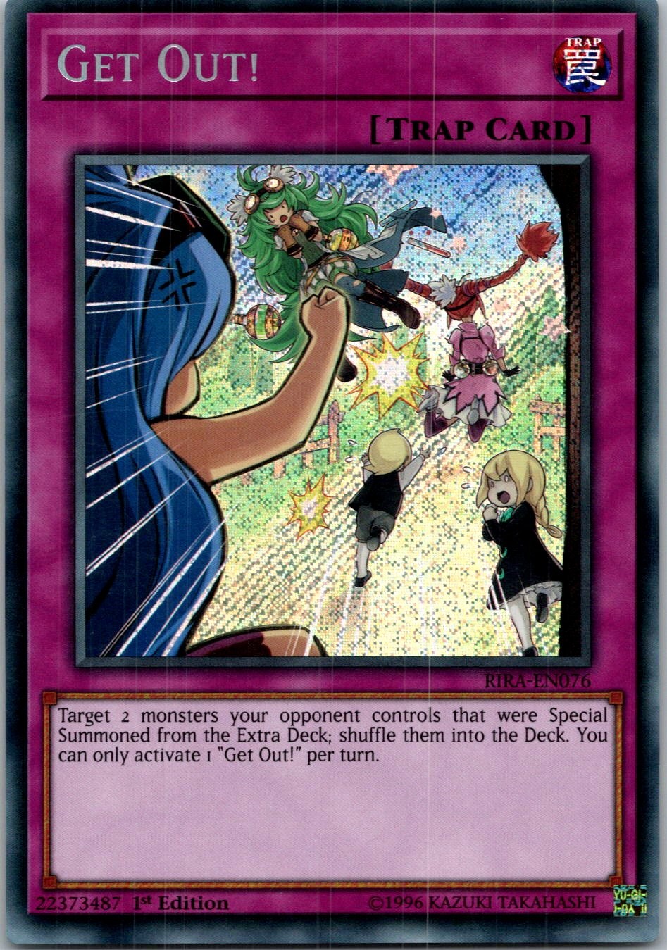 Yugioh Get Out! RIRA-EN076 1st Edition Secret Rare NM