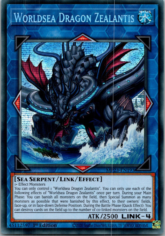 Yugioh Worldsea Dragon Zealantis MP23-EN193 1st Edition Prismatic Secret Rare NM