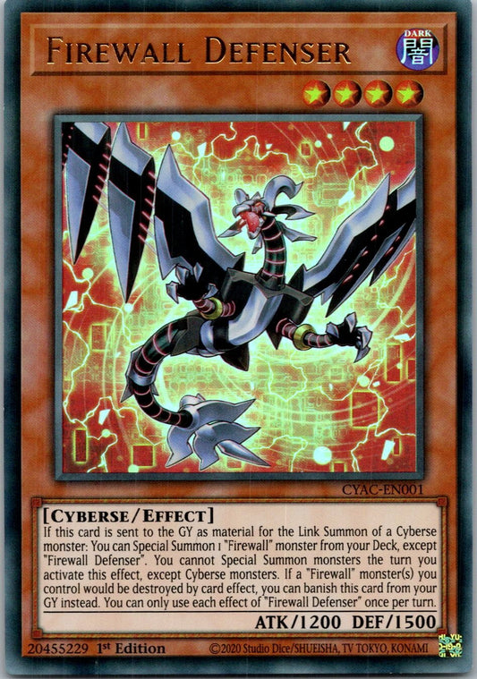 Yugioh Firewall Defenser CYAC-EN001 1st Edition Ultra Rare NM