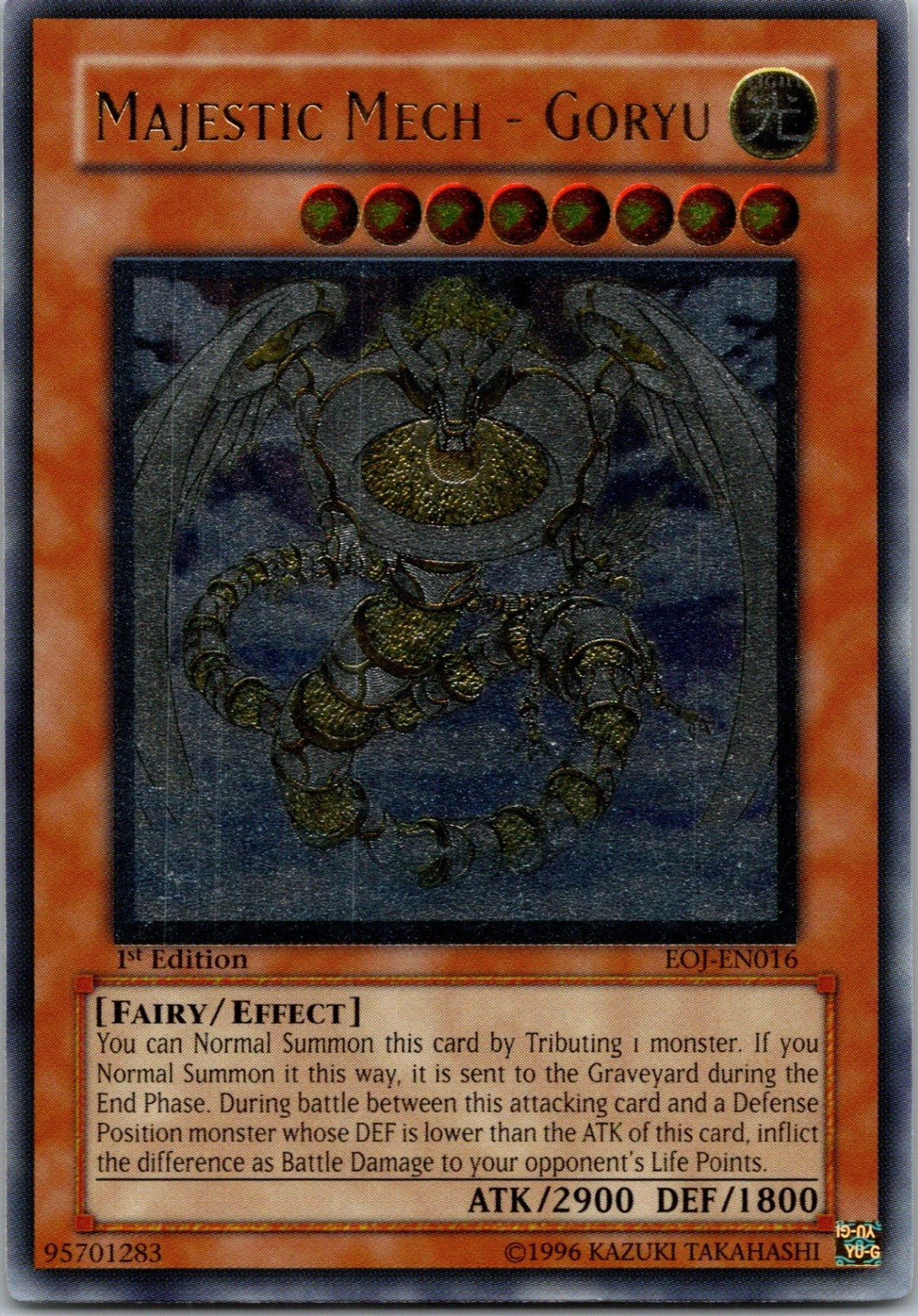 Yugioh Majestic Mech - Goryu EOJ-EN016 1st Edition Ultimate Rare NM