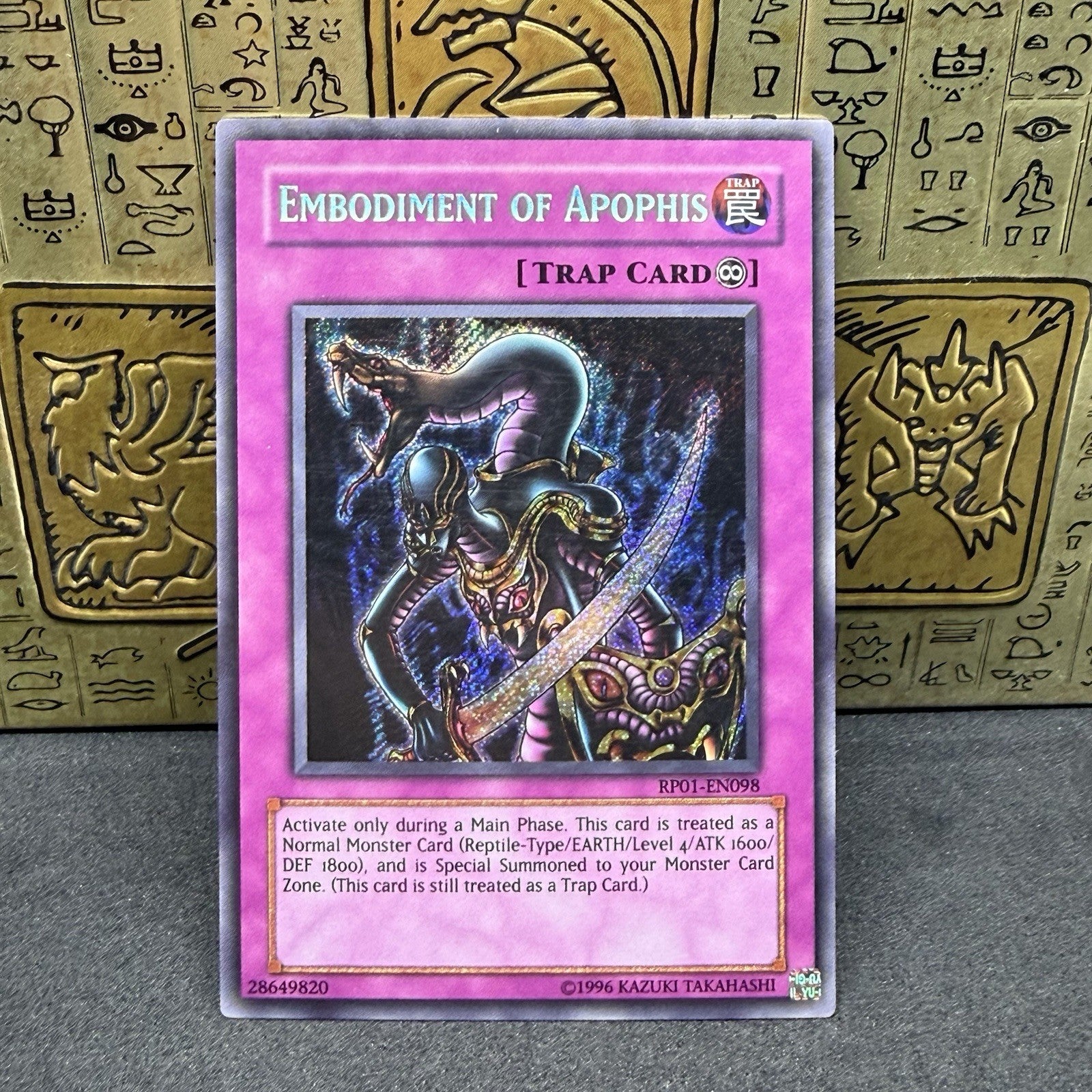 Yugioh Embodiment of Apophis RP01-EN098 Secret Rare OG Print LP