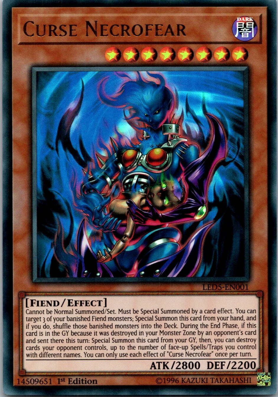 Yugioh Curse Necrofear LED5-EN001 1st Edition Ultra Rare NM