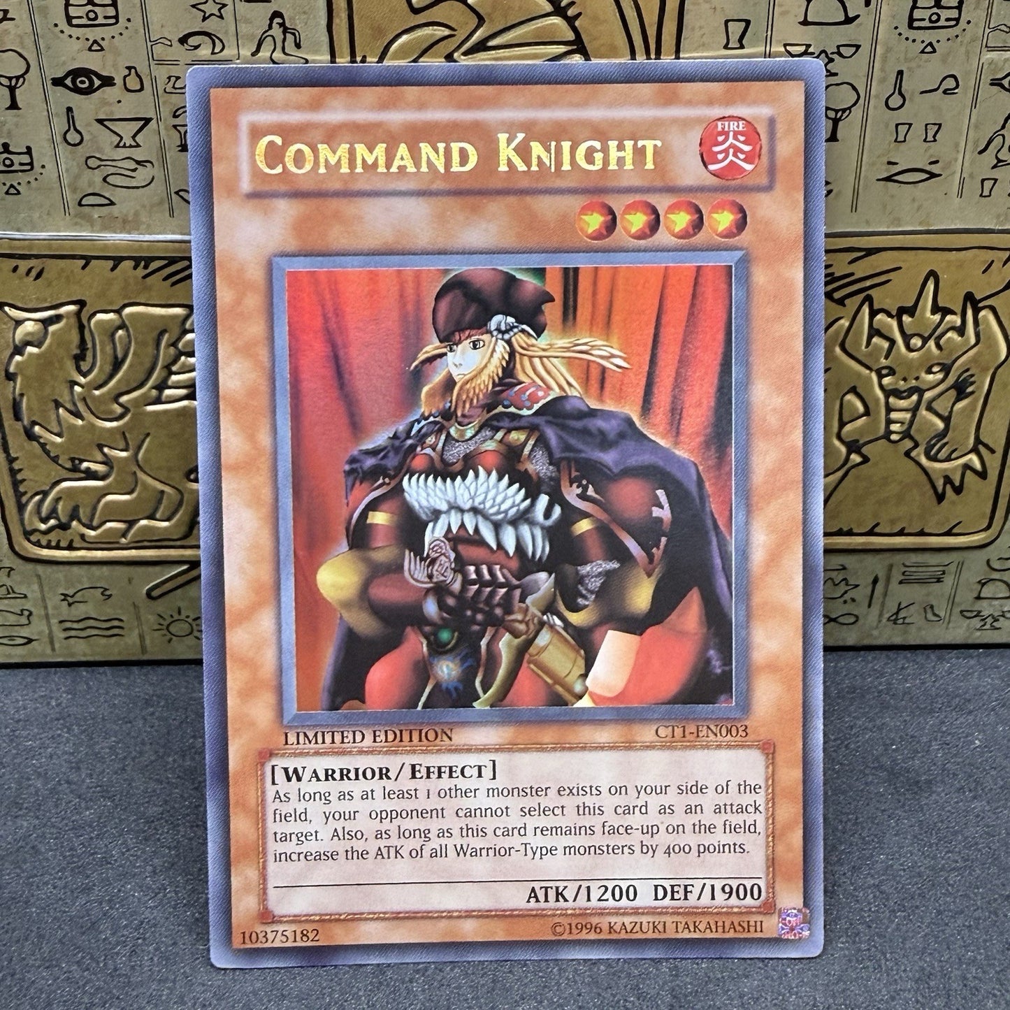 Yugioh Command Knight CT1-EN003 Misprint Super Rare Limited Edition NM