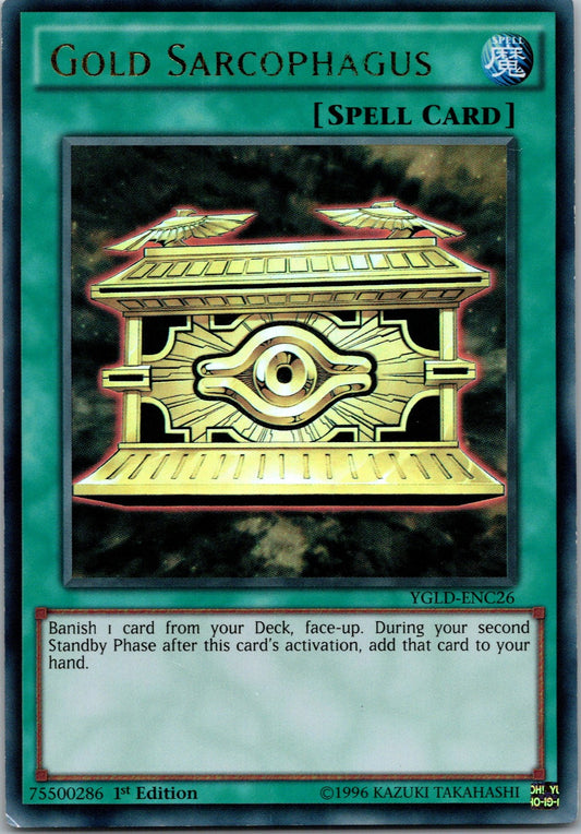 Yugioh Gold Sarcophagus YGLD-ENC26 1st Edition Ultra Rare NM