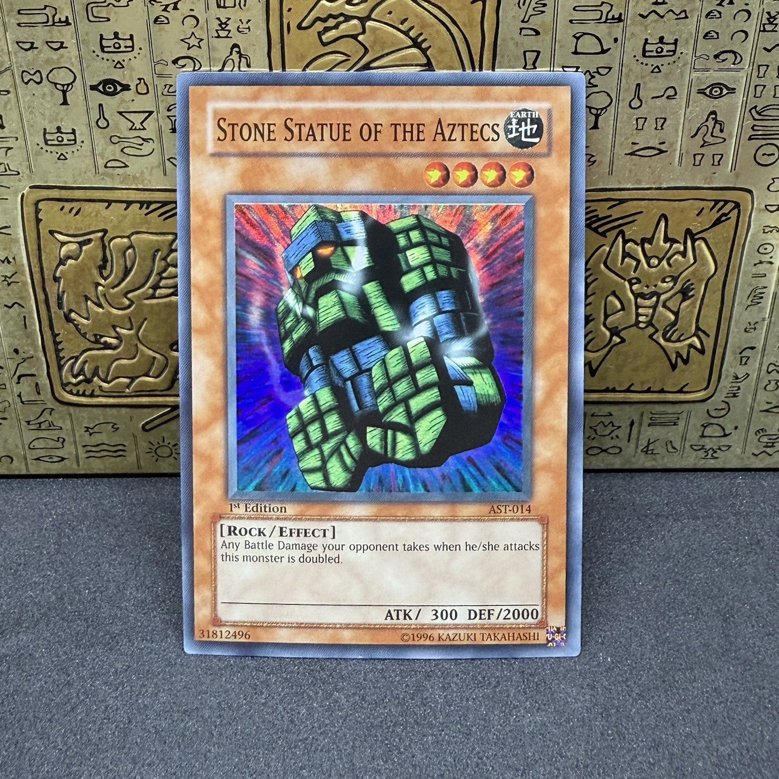 Yugioh Stone Statue of The Aztecs AST-014 Ultra Rare 1st Edition NM