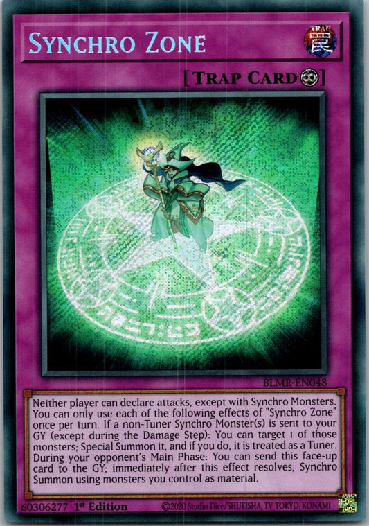 Yugioh Synchro Zone BLMR-EN048 1st Edition Secret Rare NM
