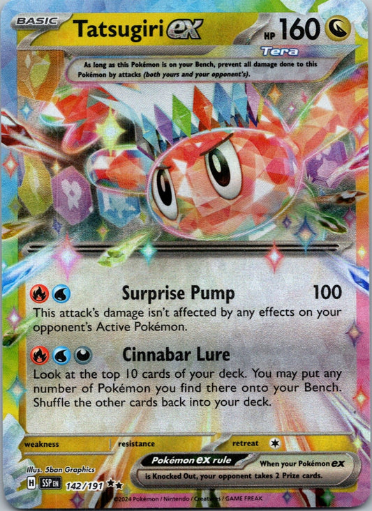Pokemon Tatsugiri ex - 142/191 Double Rare NM
