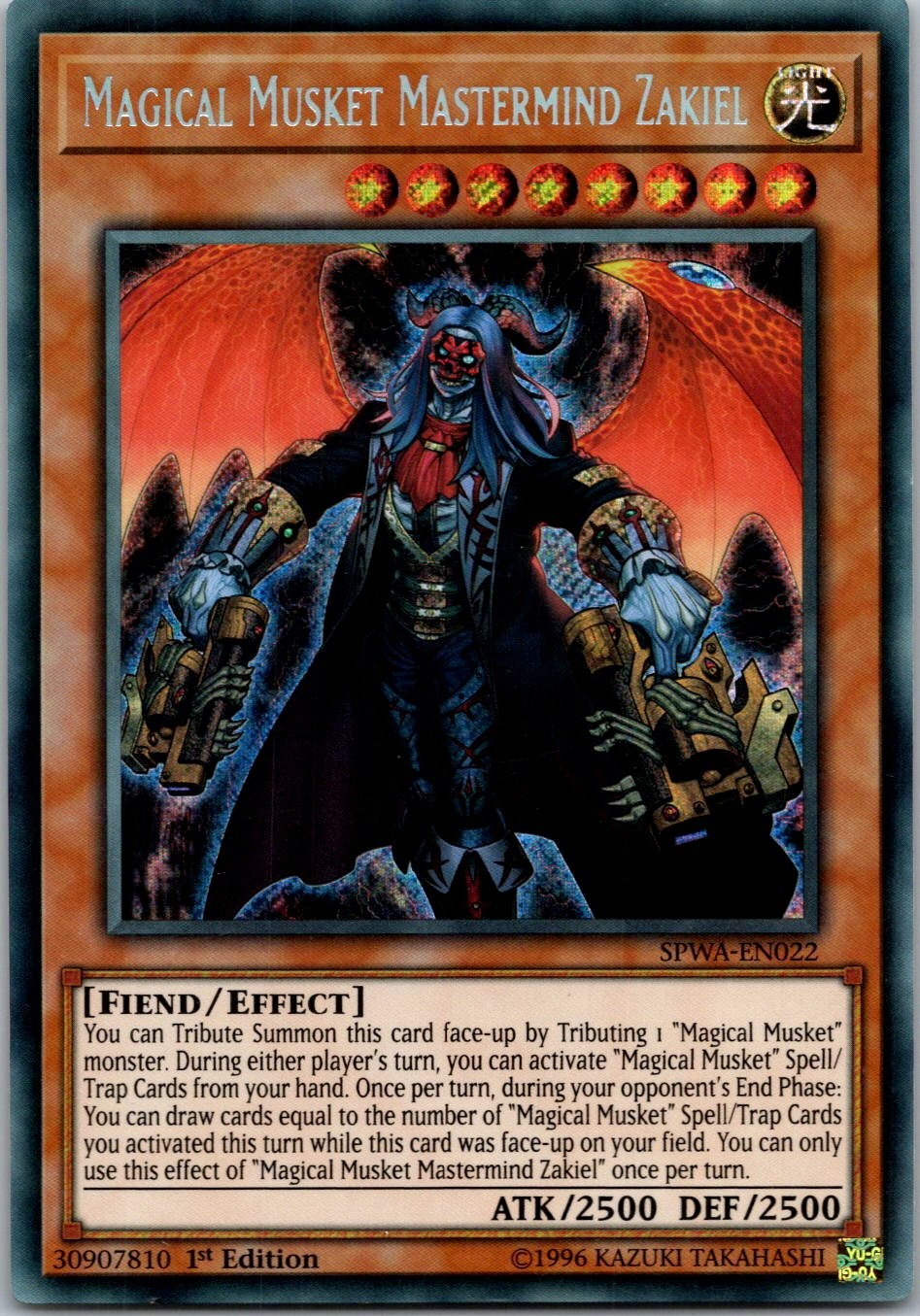 Yugioh Magical Musket Mastermind Zakiel SPWA-EN022 1st Edition Secret Rare NM