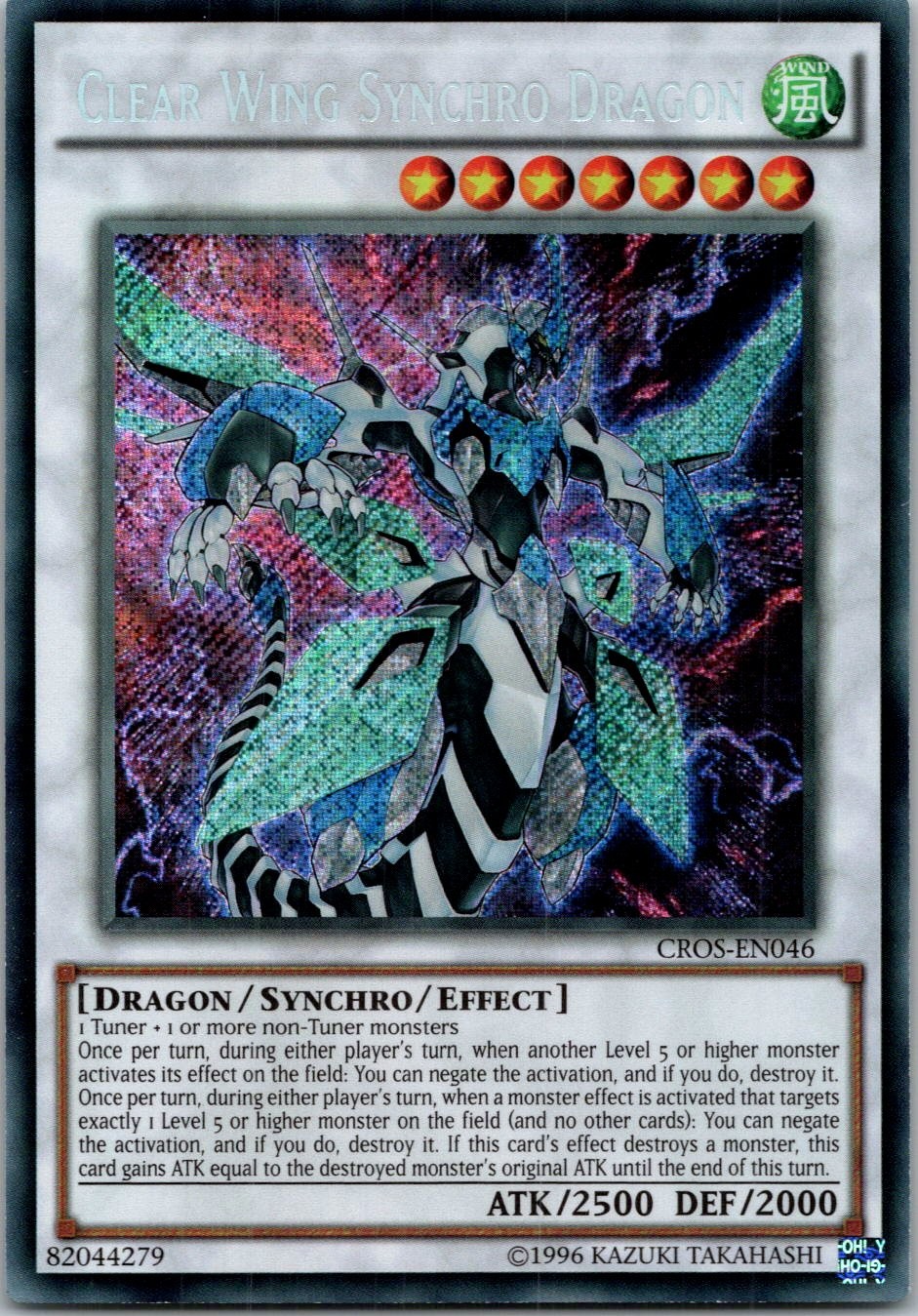 Yugioh Clear Wing Synchro Dragon CROS-EN046 Secret Rare NM