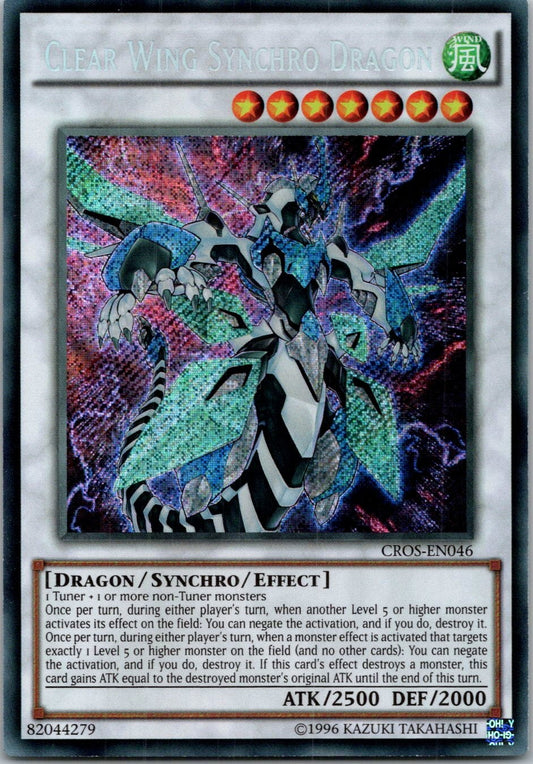 Yugioh Clear Wing Synchro Dragon CROS-EN046 Secret Rare NM