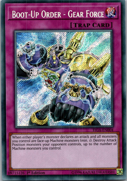 Yugioh Boot-Up Order - Gear Force FIGA-EN004 1st Edition Secret Rare NM