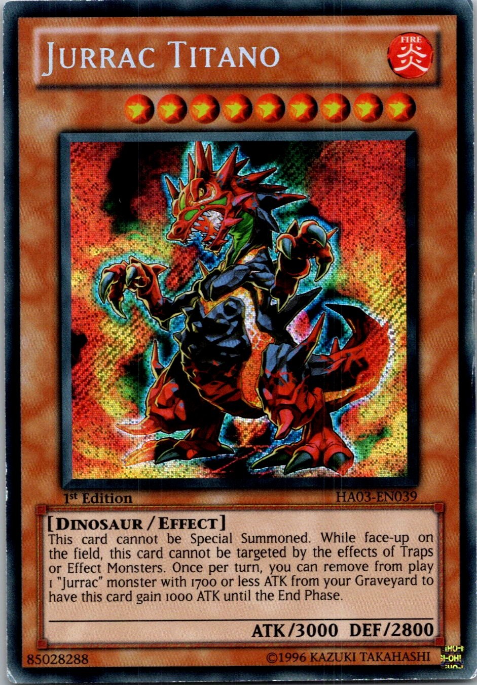 Yugioh Jurrac Titano HA03-EN039 1st Edition Secret Rare NM