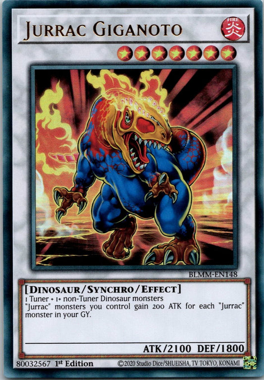 Yugioh Jurrac Giganoto BLMM-EN148 1st Edition Ultra Rare NM