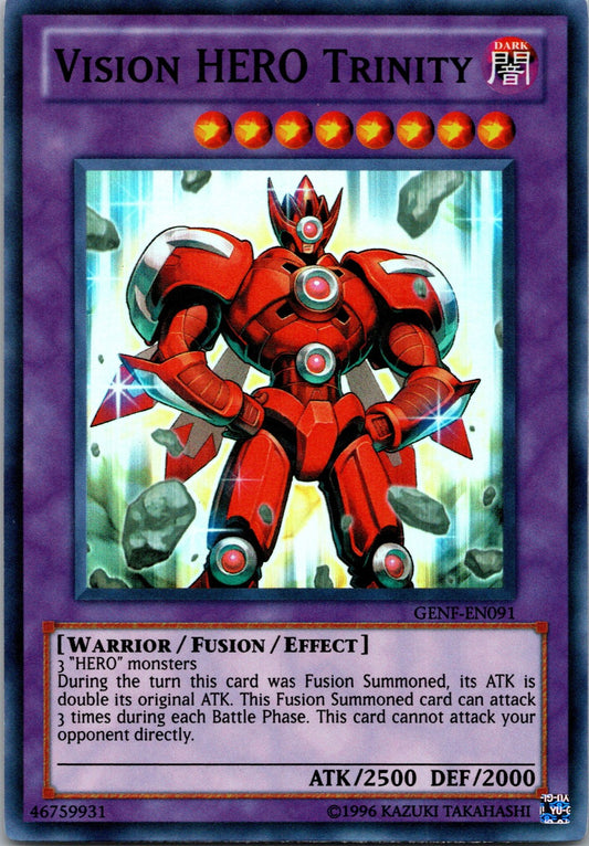Yugioh Vision HERO Trinity GENF-EN091 Unlimited Super Rare NM