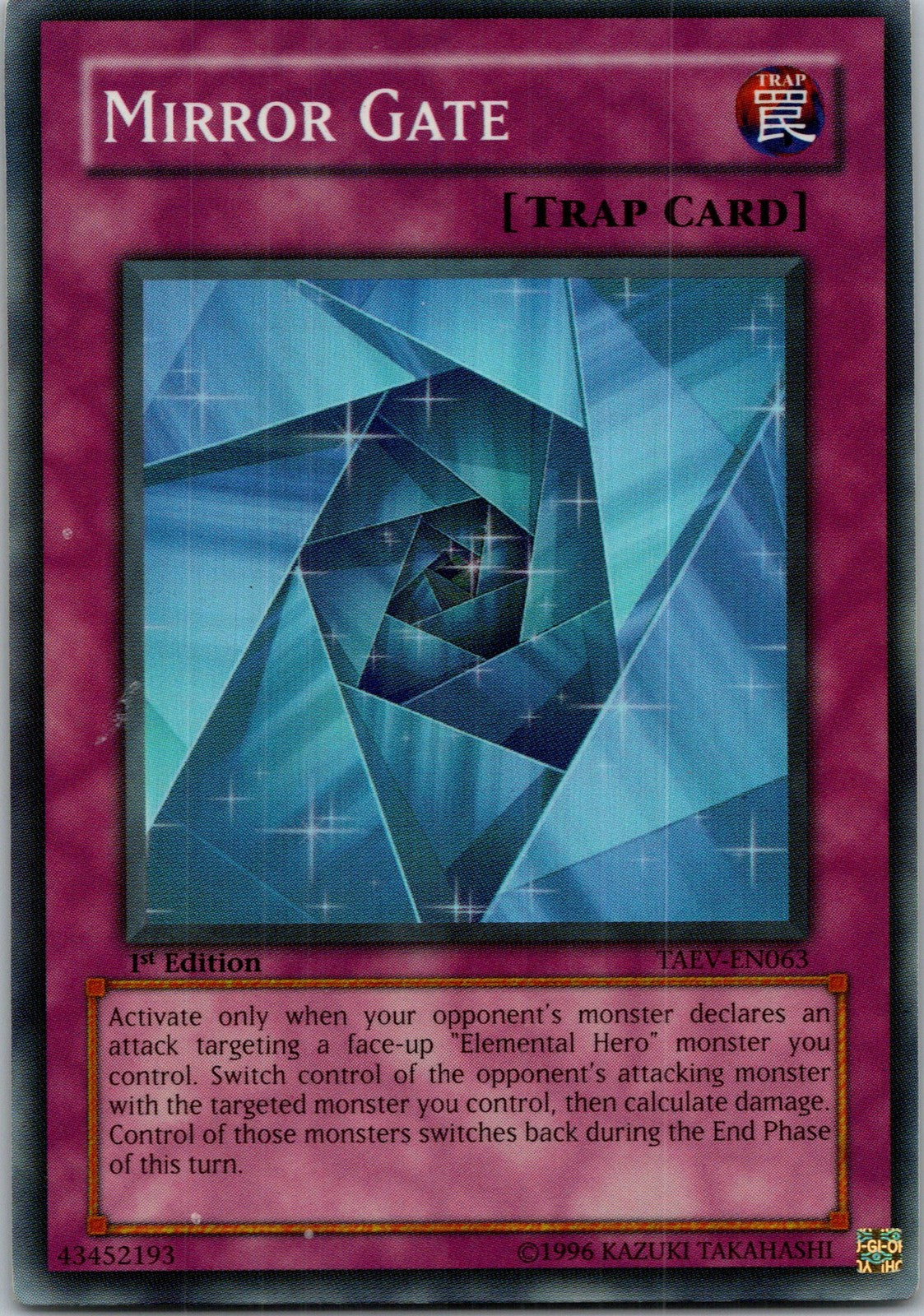 Yugioh Mirror Gate TAEV-EN063 1st Edition Super Rare NM