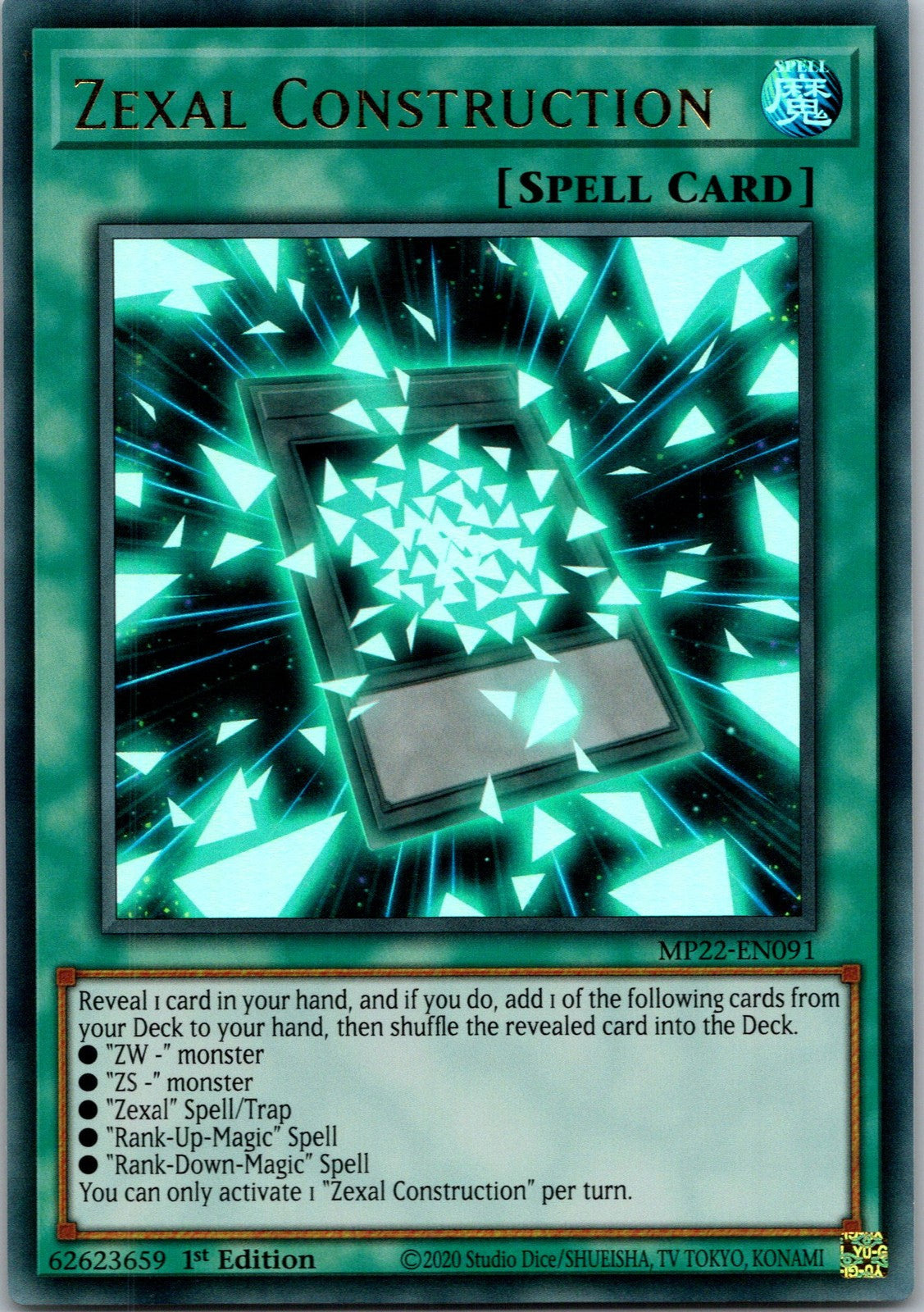Yugioh Zexal Construction MP22-EN091 1st Edition Ultra Rare NM