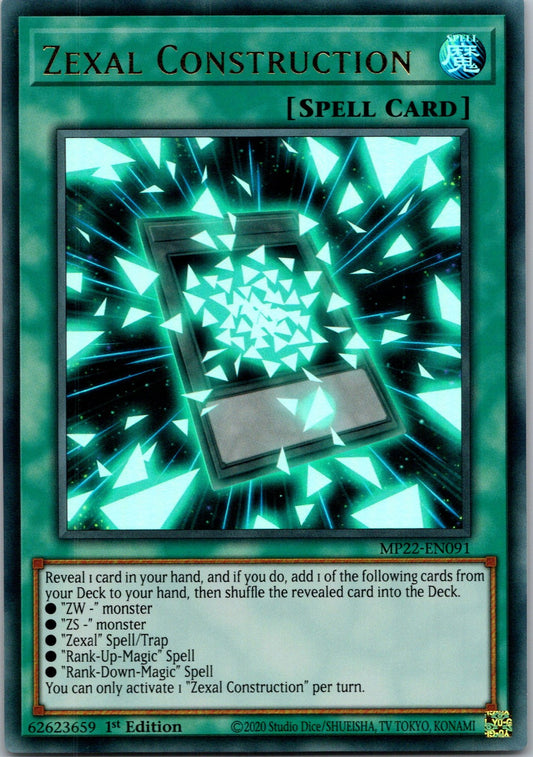 Yugioh Zexal Construction MP22-EN091 1st Edition Ultra Rare NM