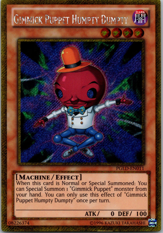 Yugioh Gimmick Puppet Humpty Dumpty PGLD-EN011 Gold Secret Rare NM