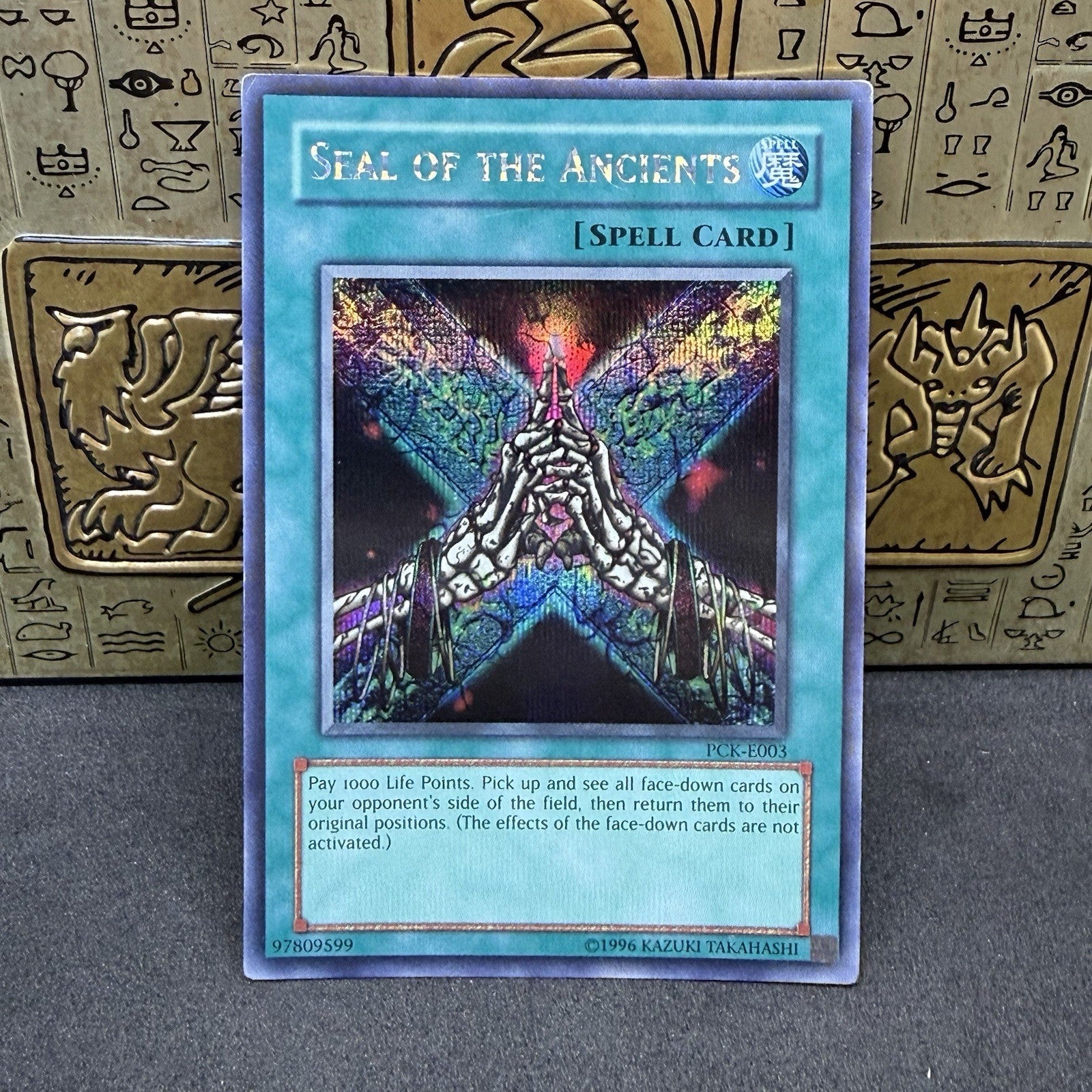 Yugioh Seal Of The Ancients PCK-E003 Prismatic Secret Rare NM