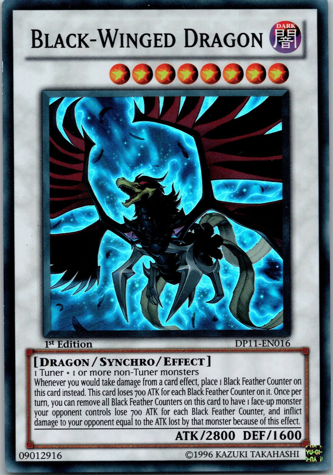 Yugioh Black-Winged Dragon DP11-EN016 1st Edition Super Rare NM