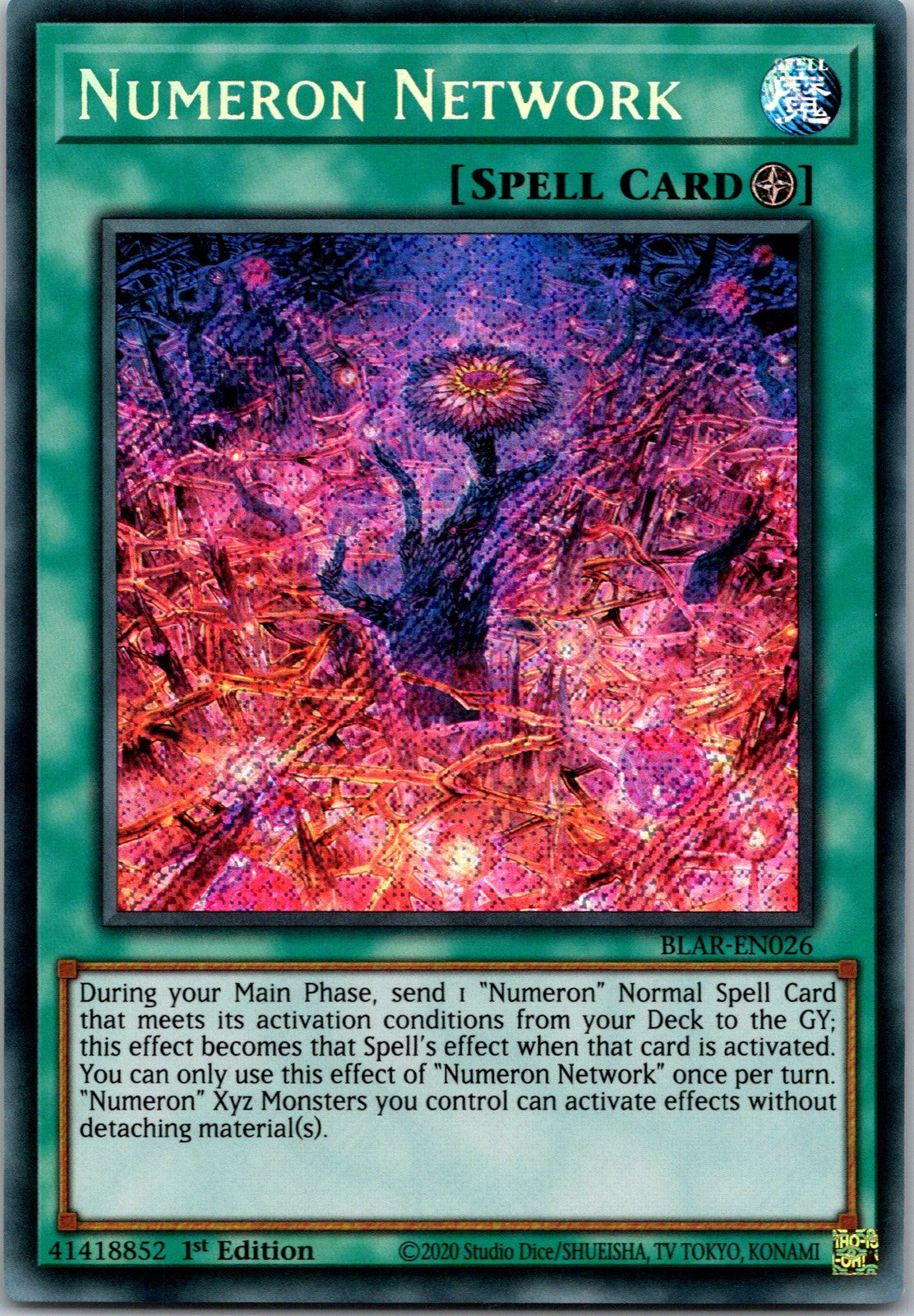 Yugioh Numeron Network BLAR-EN026 1st Edition Secret Rare NM