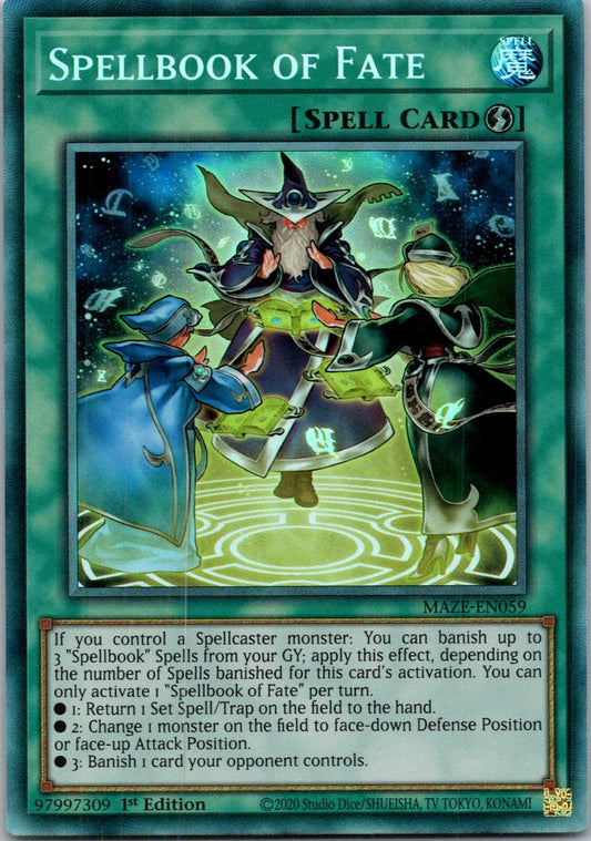 Yugioh Spellbook of Fate MAZE-EN059 1st Edition Collector's Rare NM