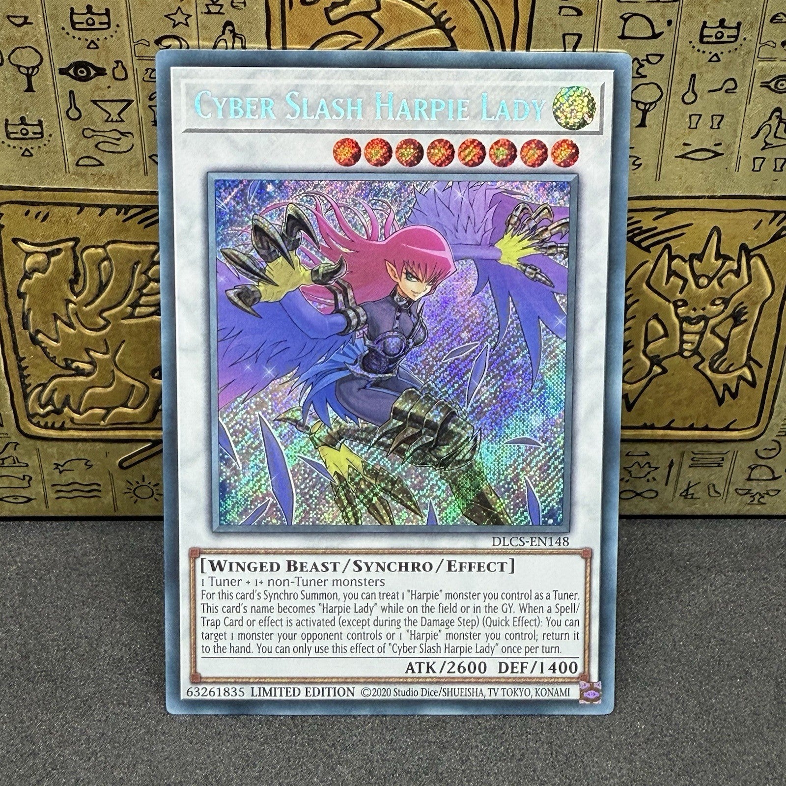 Yugioh Cyber Slash Harpie Lady DLCS-EN148 Limited Edition Secret Rare NM