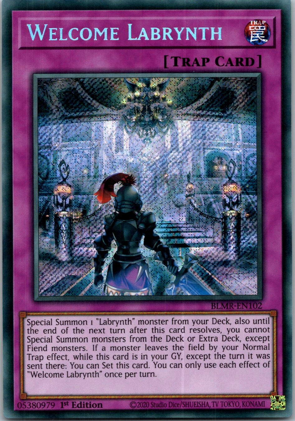 Yugioh Welcome Labrynth BLMR-EN102 1st Edition Secret Rare NM