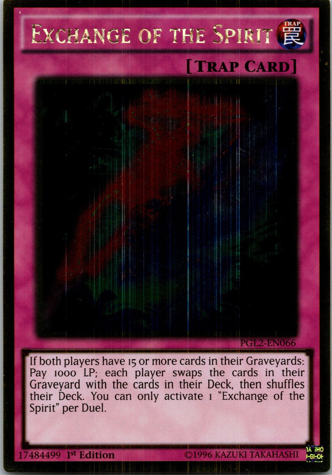 Yugioh Exchange of the Spirit PGL2-EN066 1st Edition Gold Rare NM