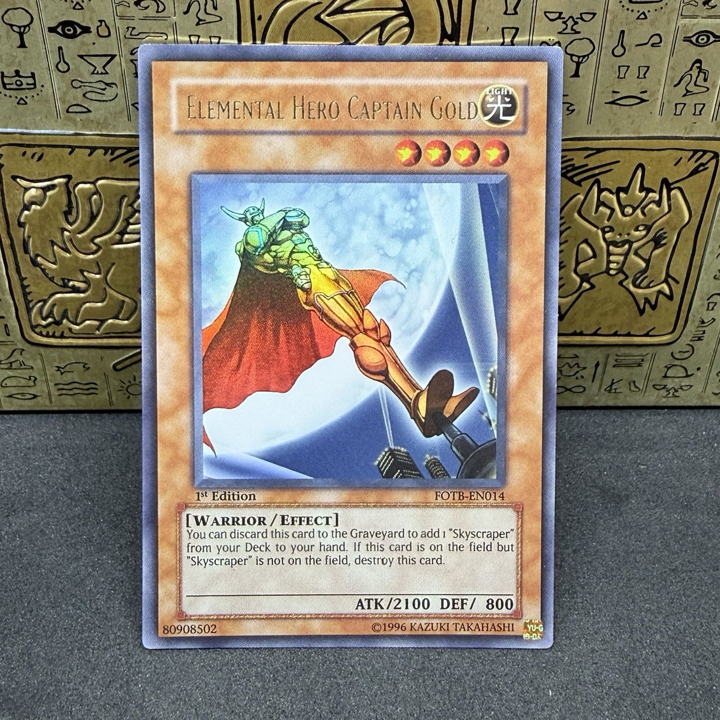 Yugioh Elemental Hero Captain Gold FOTB-EN014 Ultra Rare 1st Edition NM
