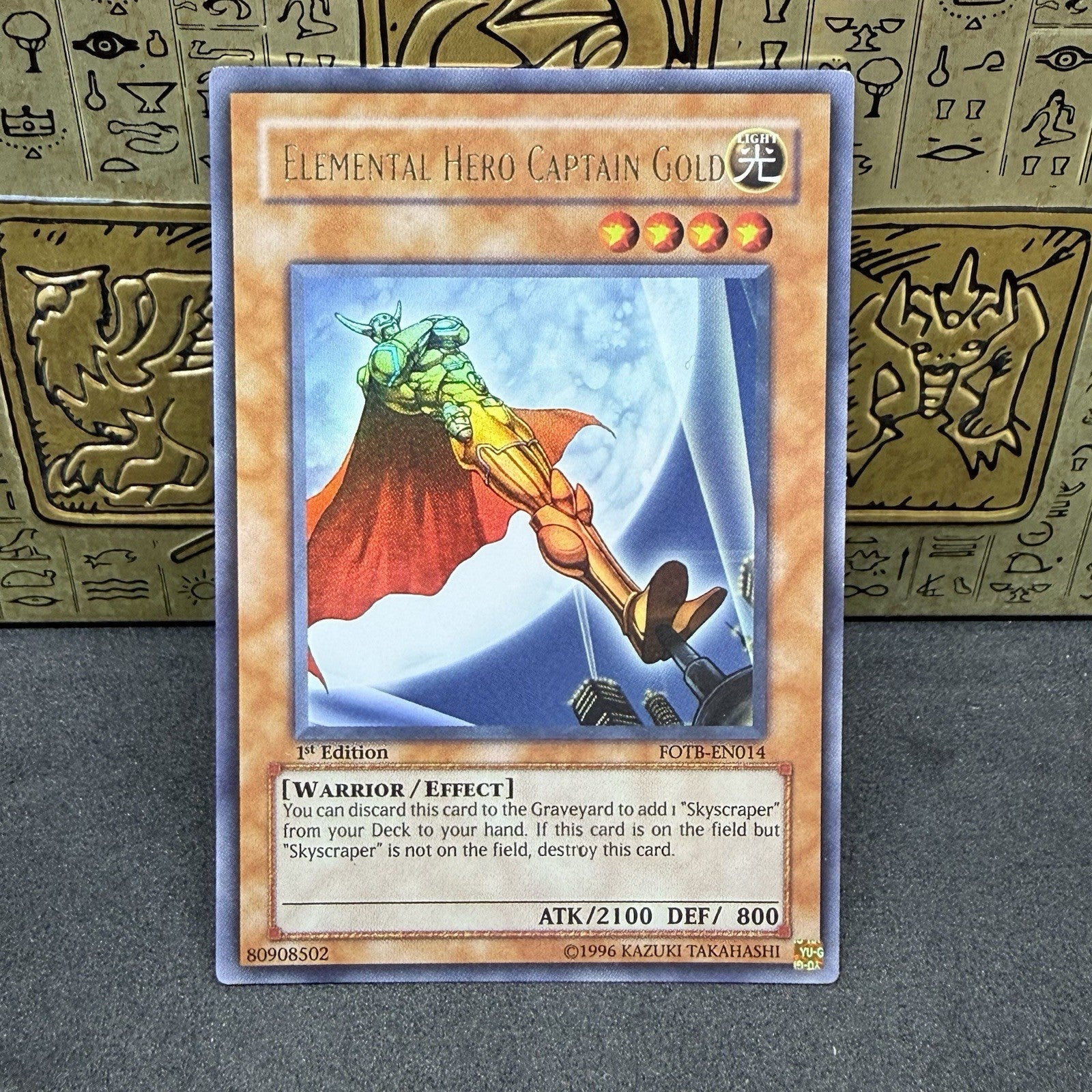 Yugioh Elemental Hero Captain Gold FOTB-EN014 Ultra Rare 1st Edition NM