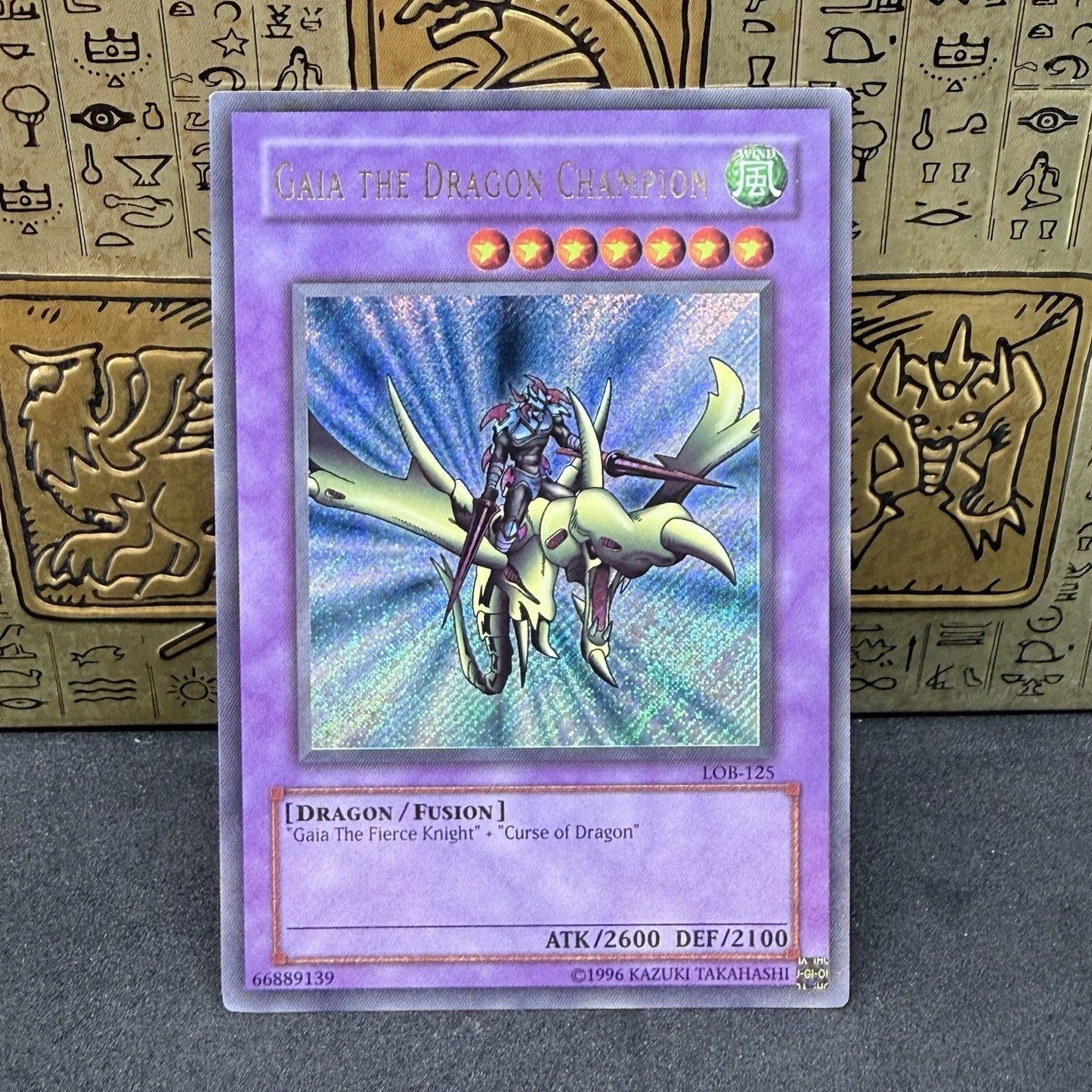 Yugioh Gaia the Dragon Champion LOB-125 Misprint Ultra Name Secret Rare NM