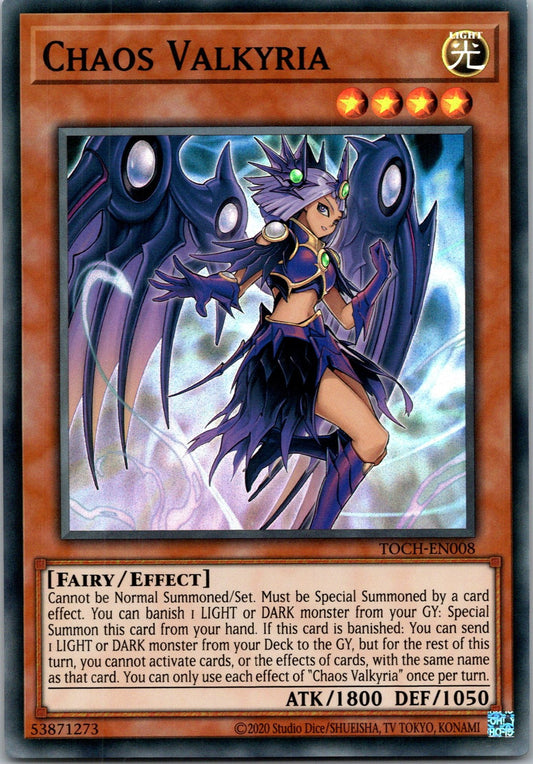 Yugioh Chaos Valkyria TOCH-EN008 Super Rare NM