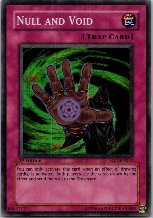 Yugioh Null and Void SOD-EN057 1st Edition Super Rare NM