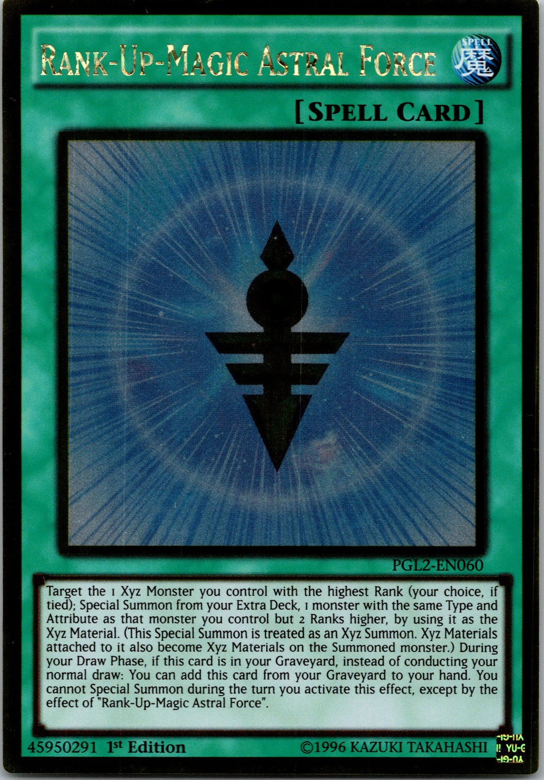Yugioh Rank-Up-Magic Astral Force PGL2-EN060 1st Ed Gold Rare NM