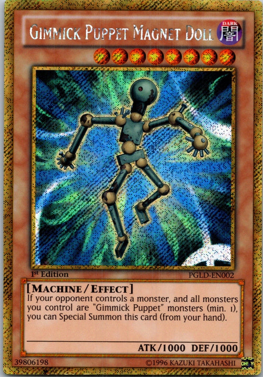 Yugioh Gimmick Puppet Magnet Doll PGLD-EN002 1st Edition Gold Secret Rare NM