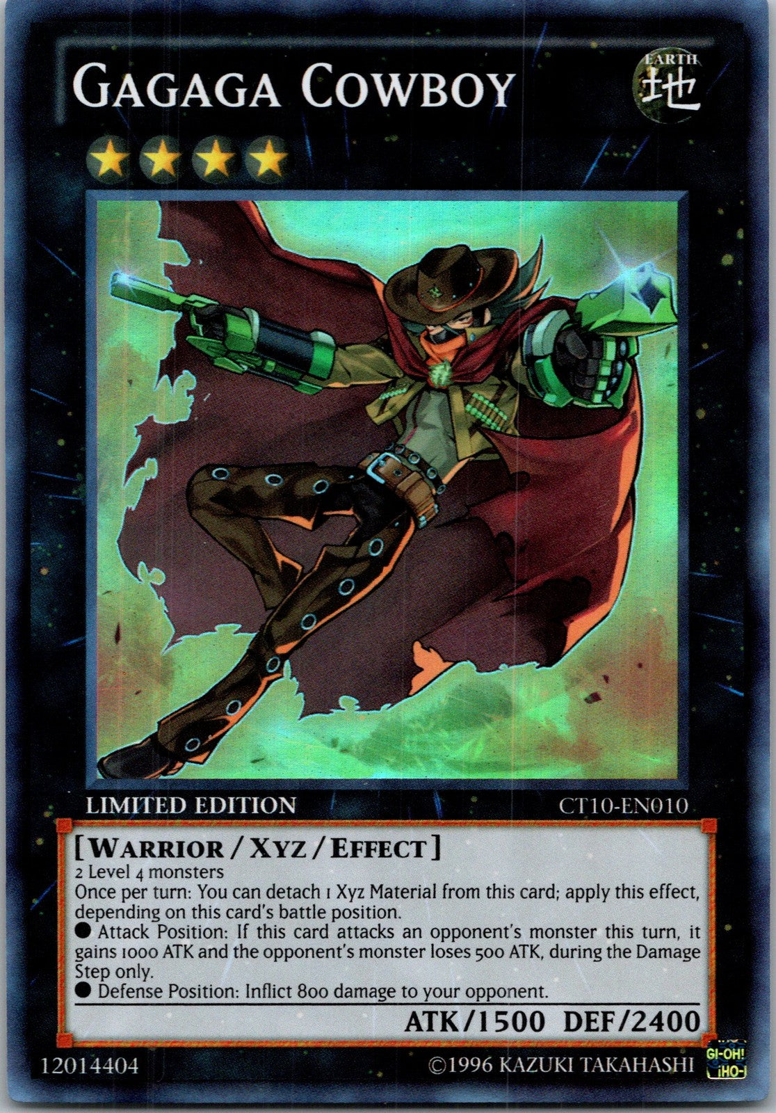 Yugioh Gagaga Cowboy CT10-EN010 Limited Edition Super Rare NM