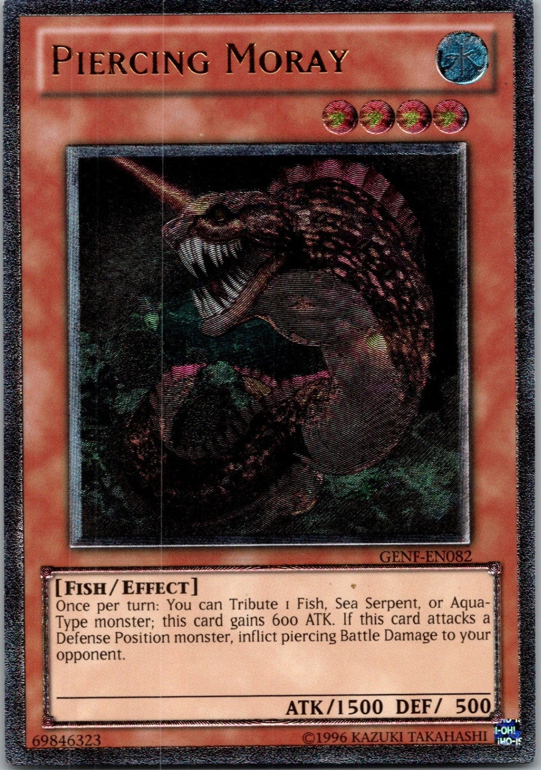 Yugioh Piercing Moray GENF-EN082 Ultimate Rare NM