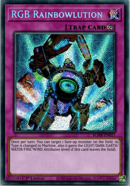 Yugioh RGB Rainbowlution BLMR-EN011 1st Edition Secret Rare NM