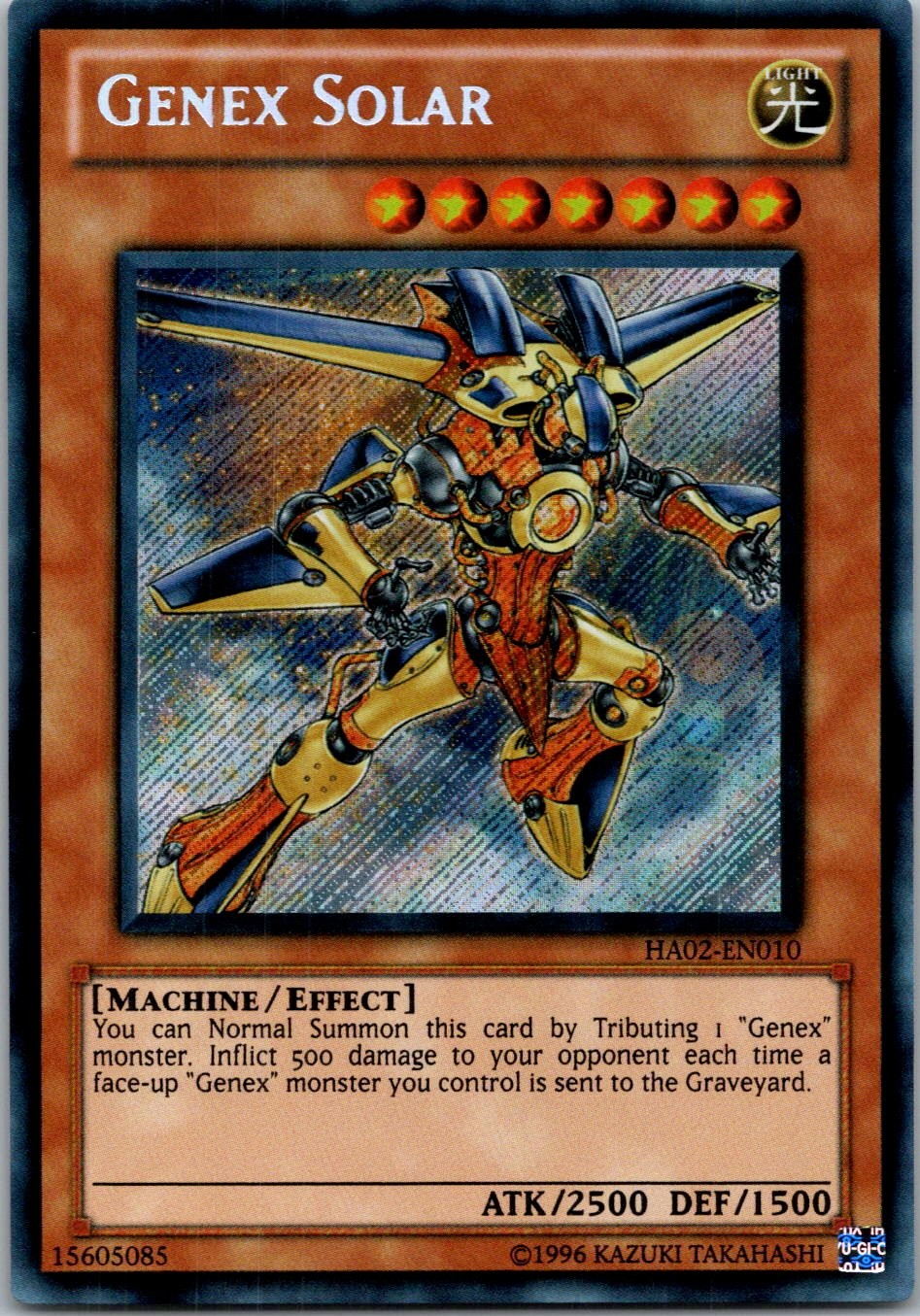 Yugioh Genex Solar HA02-EN010 Secret Rare NM