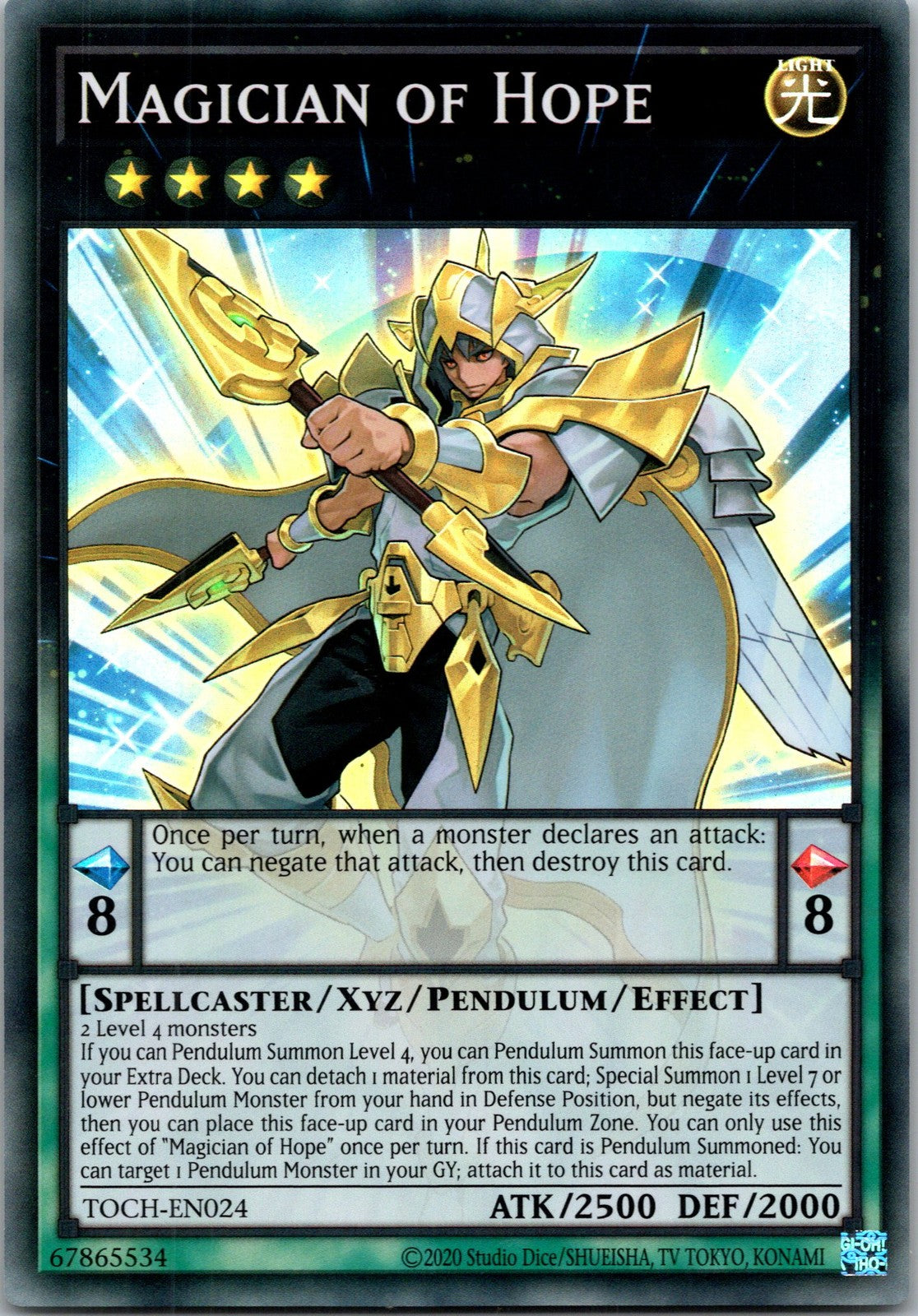 Yugioh Magician of Hope TOCH-EN024 Super Rare NM