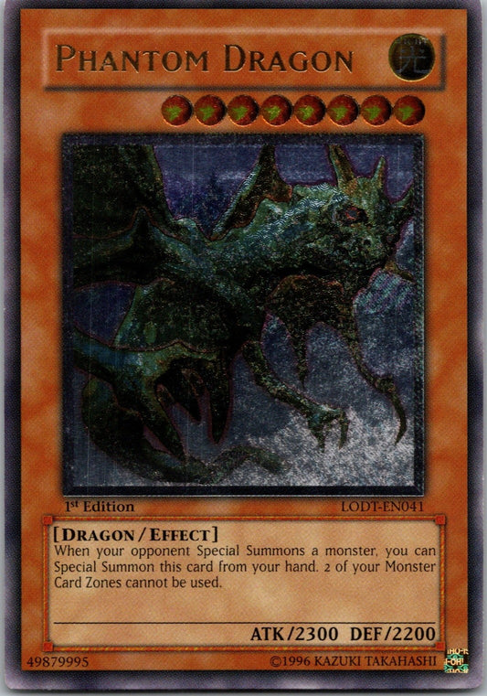 Yugioh Phantom Dragon LODT-EN041 1st Edition Ultimate Rare NM